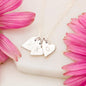 Wesołych Świąt Christmas Wreath Hand Stamped Heart Necklace Gift