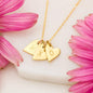 Wesołych Świąt Christmas Wreath Hand Stamped Heart Necklace Gift