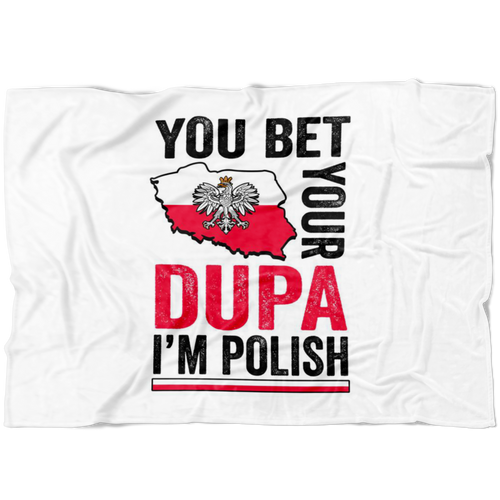 You Bet I'm Polish Fleece Blanket