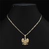 Polish Eagle Unisex Gold Necklace