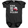 Kiss me I'm polish baby bodysuit-multiple colors