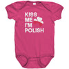 Kiss me I'm polish baby bodysuit-multiple colors