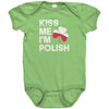 Kiss me I'm polish baby bodysuit-multiple colors