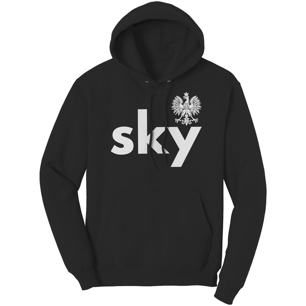 Sky with Eagle Last Name Hoodie