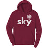 Sky with Eagle Last Name Hoodie