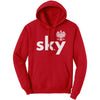 Sky with Eagle Last Name Hoodie