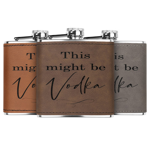 This might be vodka 6oz engraved flask