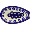 Polish Pottery Spoon Rest-Floral Peacock Traditional Pattern