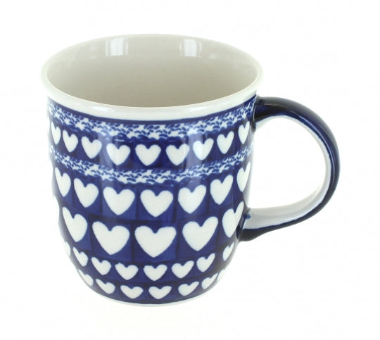 Polish Pottery 8oz Coffee Mug Hearts