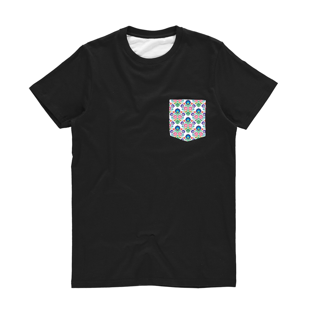 Feminine Floral ﻿Classic Sublimation Pocket T-Shirt