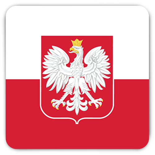 Polish Flag Rounded Fridge Magnet - My Polish Heritage