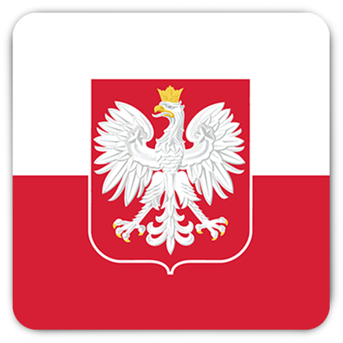 Polish Flag Rounded Fridge Magnet - My Polish Heritage