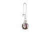 Sterling Silver Honey Amber Ladybug Earrings