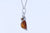 Baltic Amber Owl Pendant Necklace Sterling Silver Cognac Color