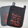 Babcia I love you to the moon and back Handmade Pot Holder/Oven Mitts Valentine's Day