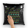 Polish rooster Wesołych Świąt ﻿Sequin Cushion Cover
