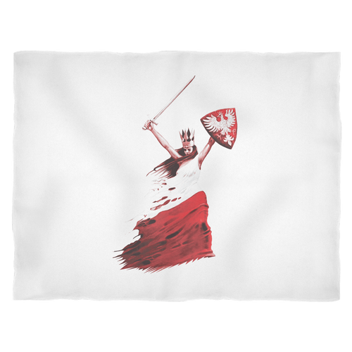 Polish Woman Warrior Fleece Blanket