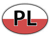 Polish Flag PL Sticker