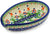 Polish Pottery 5" Spoon Rest. Spring Flowers.