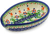 Polish Pottery 5" Spoon Rest. Spring Flowers.