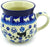 Polish Pottery Cat Paw Print Mug Halloween