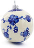 Collectible Polish Pottery 3½-inch Ornament Christmas Ball