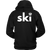 Ski with eagle Hoodie Back Design Only