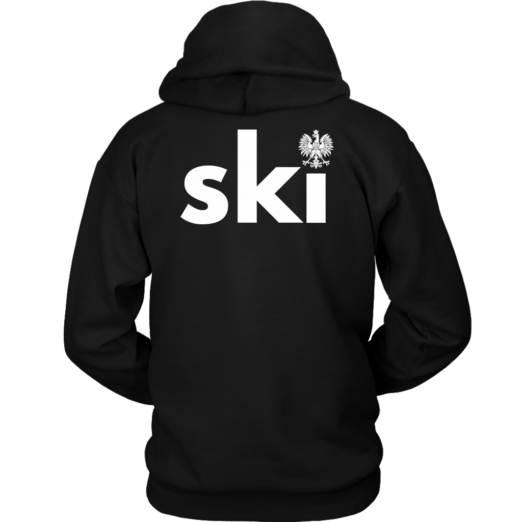 Ski with eagle Hoodie Back Design Only