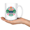 Polish Folk Art Rooster Circle Coffee Mug. 11oz and 15oz