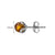 Amber Sterling Silver Small Stud Earrings