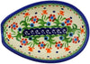 Polish Pottery 5" Spoon Rest. Spring Flowers.