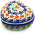 Polish Pottery Heart Shaped Trinket Jewelry Box