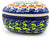 Polish Pottery Heart Shaped Trinket Jewelry Box