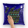 Polish rooster Wesołych Świąt ﻿Sequin Cushion Cover