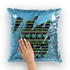 Polish rooster Wesołych Świąt ﻿Sequin Cushion Cover