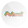 Poland Colorful Circle Decal Sticker