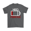 Battery Low, Need Pierogi Mens and Womens t-shirt