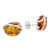 Sterling Silver and Baltic Honey Amber Stud Earrings