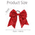 Large Red Sequin Hairbow. 7" with Pony-O