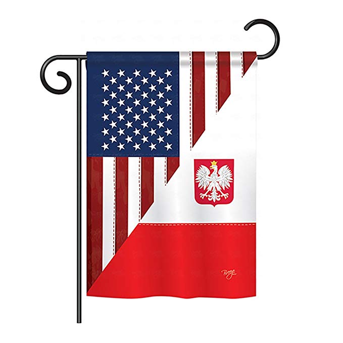 Polish American Decorative Vertical Garden Flag, 13