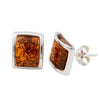 Baltic Honey Amber Sterling Silver Small Stud Earrings