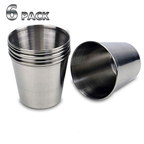 6PCS 1.5 Ounce Stainless Steel Shot Cups Shot Glass Drinking Vessel