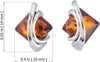 Baltic Honey Amber Sterling Silver Earrings Studs