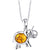 Baltic Amber Elephant Pendant Necklace Sterling Silver Cognac Color