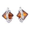 Baltic Honey Amber Sterling Silver Earrings Studs
