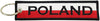 Embroidered Poland Flag Keychain