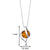 Baltic Amber Open Spiral Pendant Necklace Sterling Silver Cognac Color