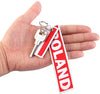 Poland Flag Keychain with Keyrings