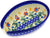 Polish Pottery Spoon Rest-Spring Flowers Design. 5"
