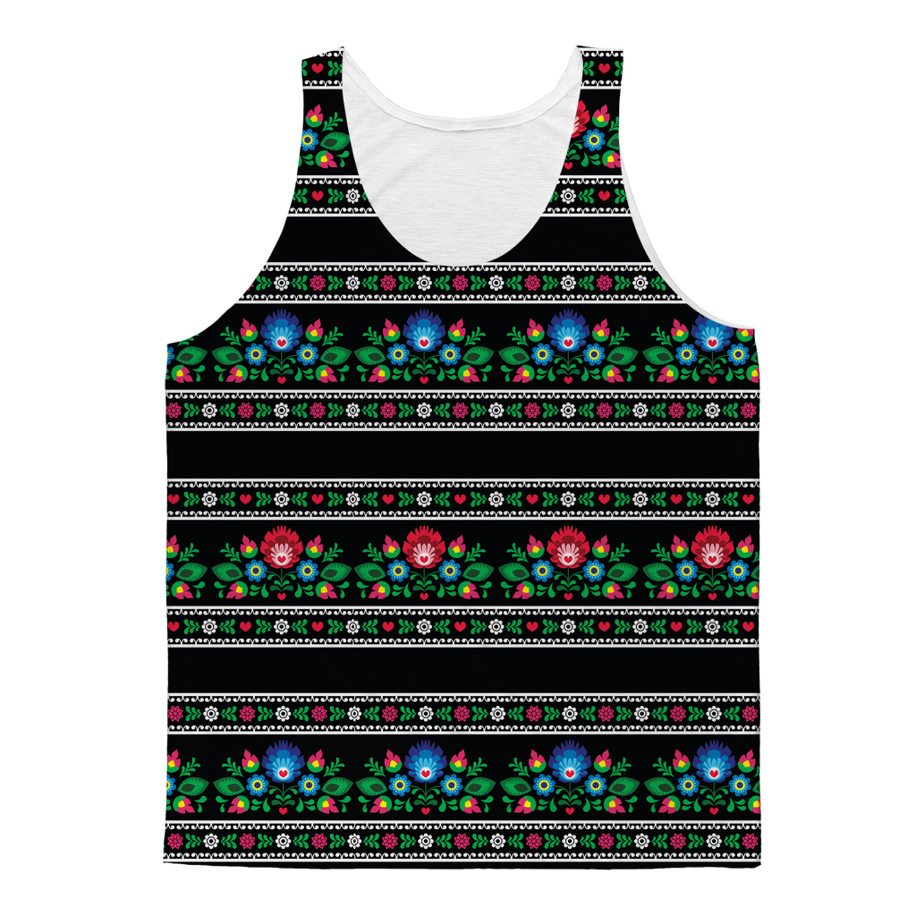 Black Floral Sweater 1 ﻿Classic Sublimation Adult Tank Top